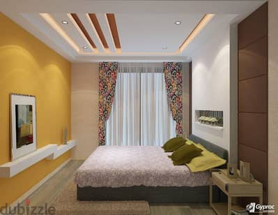 we are doing gypsum ceiling gypsum partition decor paint work