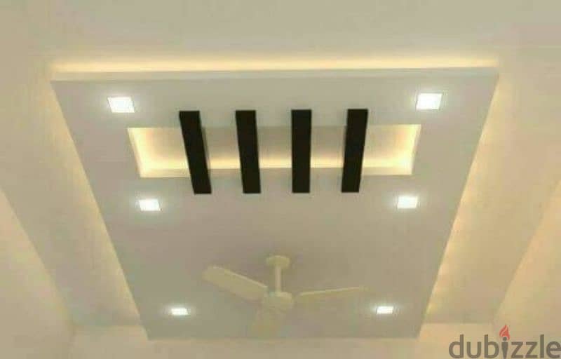 we are doing gypsum ceiling gypsum partition decor paint work 1