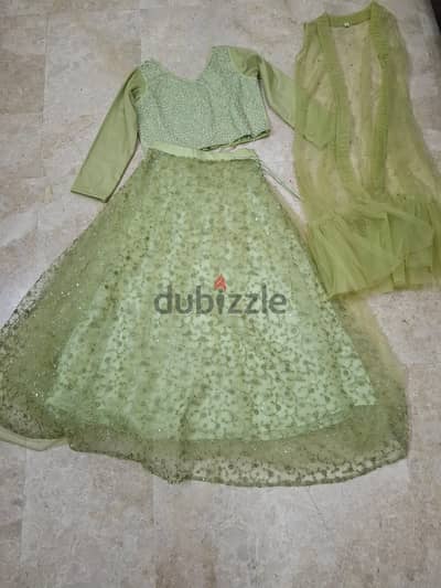 GREEN COLOUR GHAGHRA CHOLI