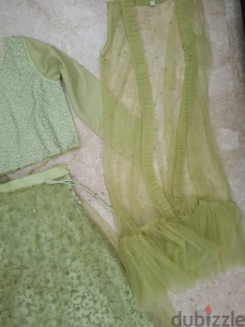 GREEN COLOUR GHAGHRA CHOLI 2