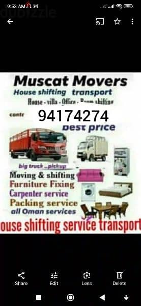 muscat furniture house shiftingg low price 1