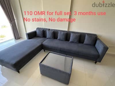 L-Shaped Sofa set (3 months used)