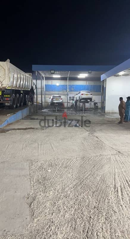 للبيع مغسله سيارات في وجهة صناعيه بركاء Car wash for sale 1