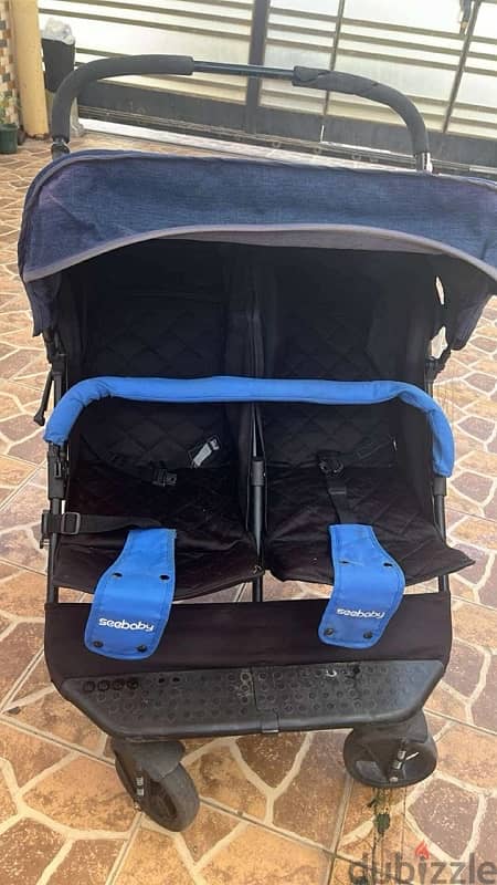 good condition big size double stroller 1