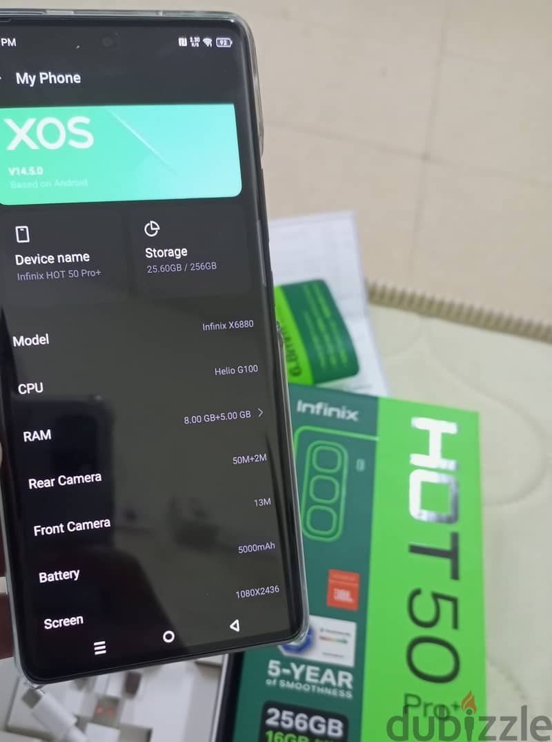 "Infinix Hot 50 Pro+ | 256GB Storage | 16GB RAM | Just 2 Days Used | L 4