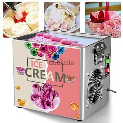 التوصيل مجاني آلة صنع ايسكريم رول - 330W Ice cream roll mach