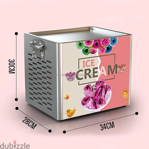 التوصيل مجاني آلة صنع ايسكريم رول - 330W Ice cream roll mach 1