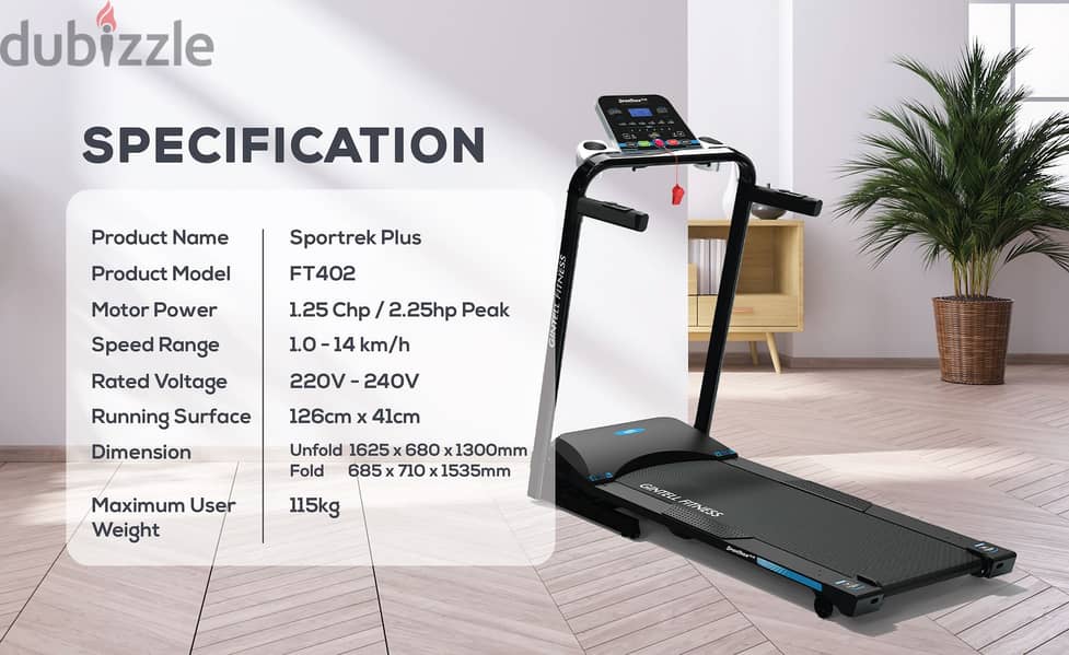 Gentle fitness treadmill sport 1