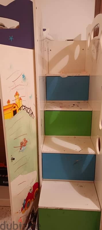 Bunk bed with Study Table and wardrobe 3