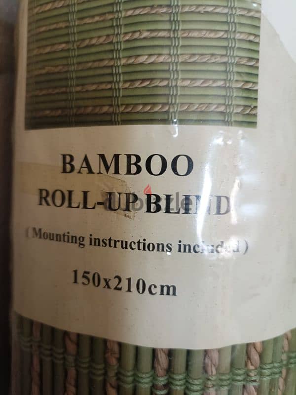 New Bamboo roll up blind . 1