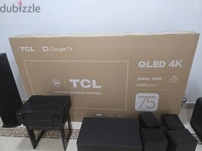 tcl new nott opend تلفزيون جديد ب قراطيسه ٧٥ بوصة