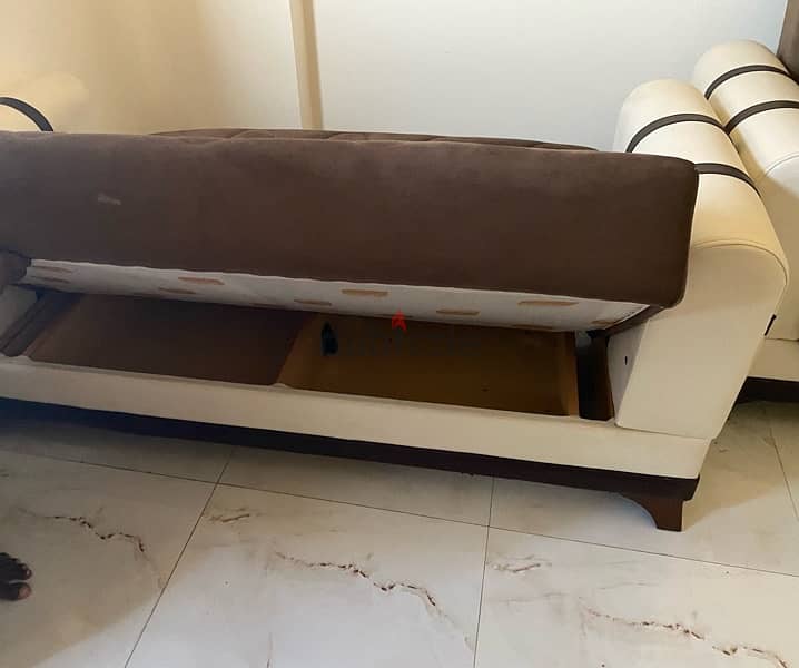 Sofa cum bed with cabinet 2