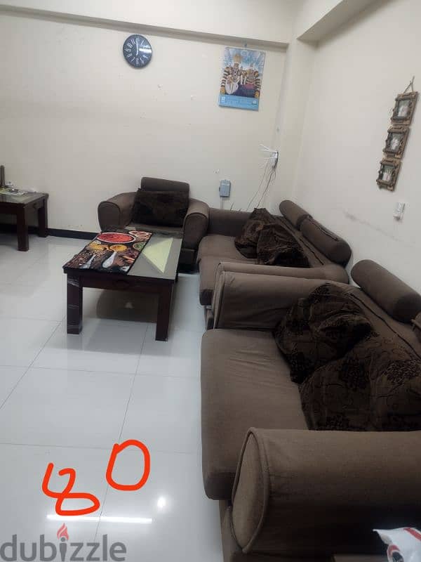 sofa set with 2 tables and bed and cupboards 2