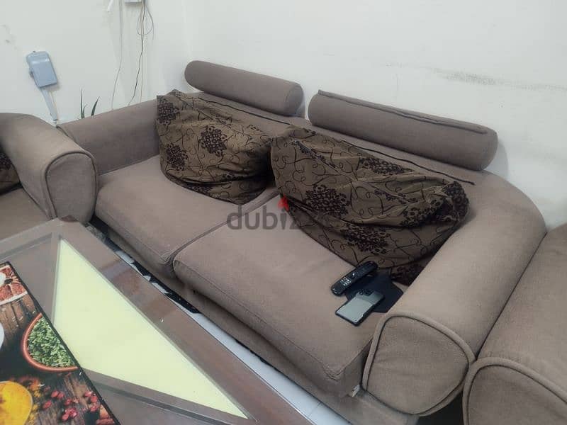 sofa set with 2 tables and bed and cupboards 4