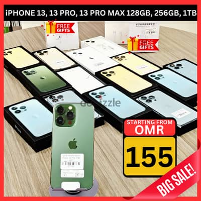 iPhone 13/13 Pro/13 Pro Max, 128GB to 1TB + Free Headset/Charger/Stand