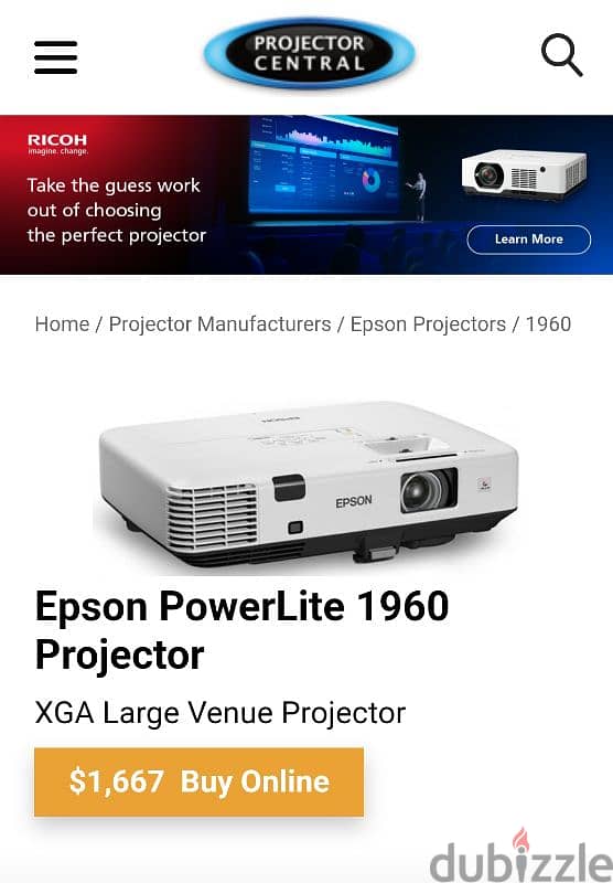 Epson Powerlite 3LCD Projector 5000 Lumens 3