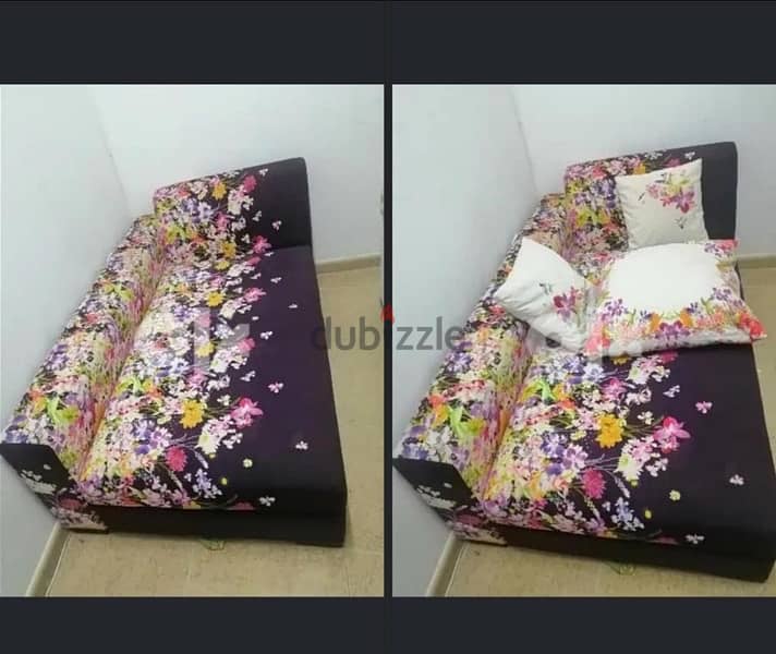 L-Shaped Floral Sofa for Sale 2