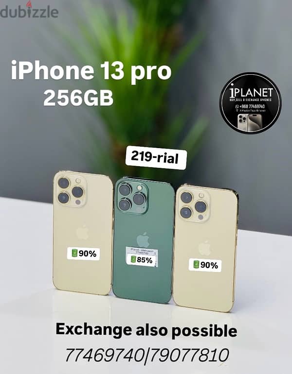 iphone 13 pro 256GB battery 90% above best condition good phone 0