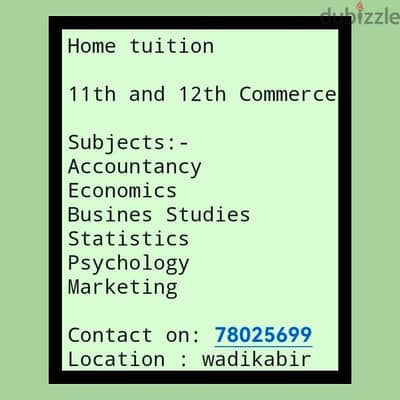 Tuition  started New batch +1 +2 accountancy