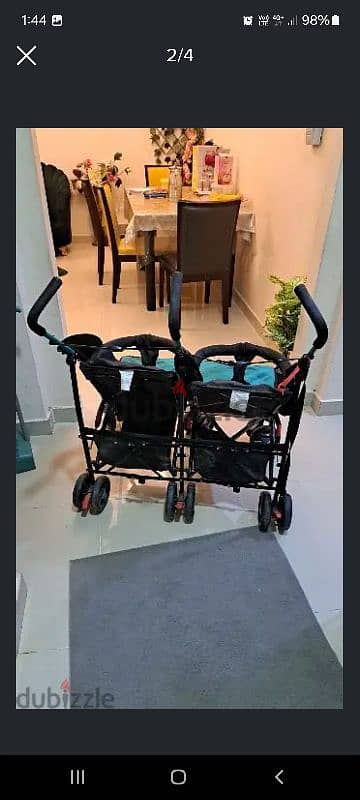 excellent double stroller like new 1