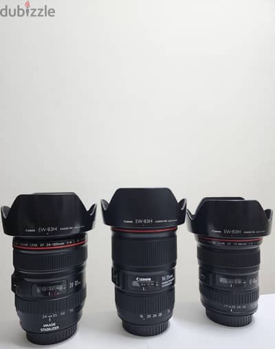 Canon 24-105mm 16-35mm 17-40mm