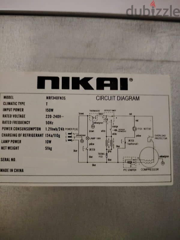 Nikai double door refrigerator for sale 2