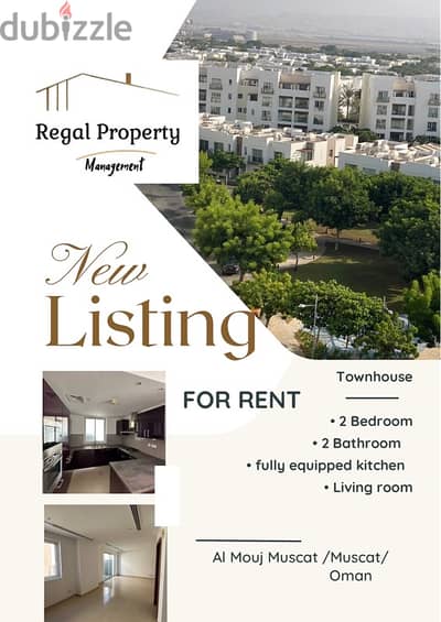 Don’t miss this 2 Bedrooms Townhouse for rent  in Al Mouj Muscat