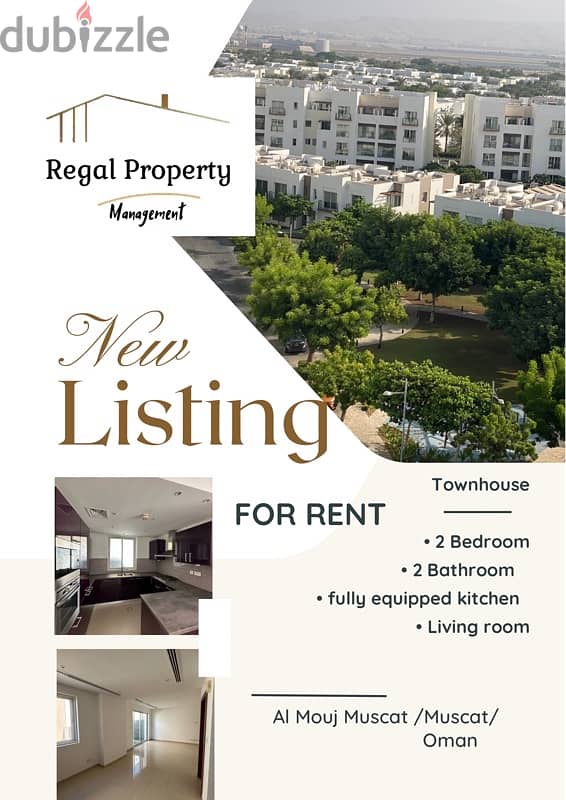 Don’t miss this 2 Bedrooms Townhouse for rent  in Al Mouj Muscat 0