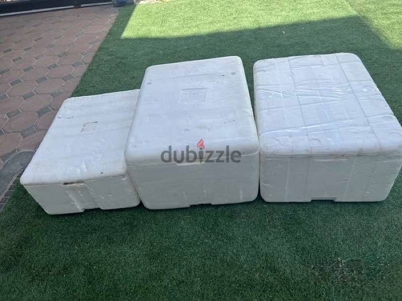 5 big size cooling white boxes 60ltr 1