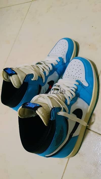 Nike Air Jordan one high University blue Shoes.