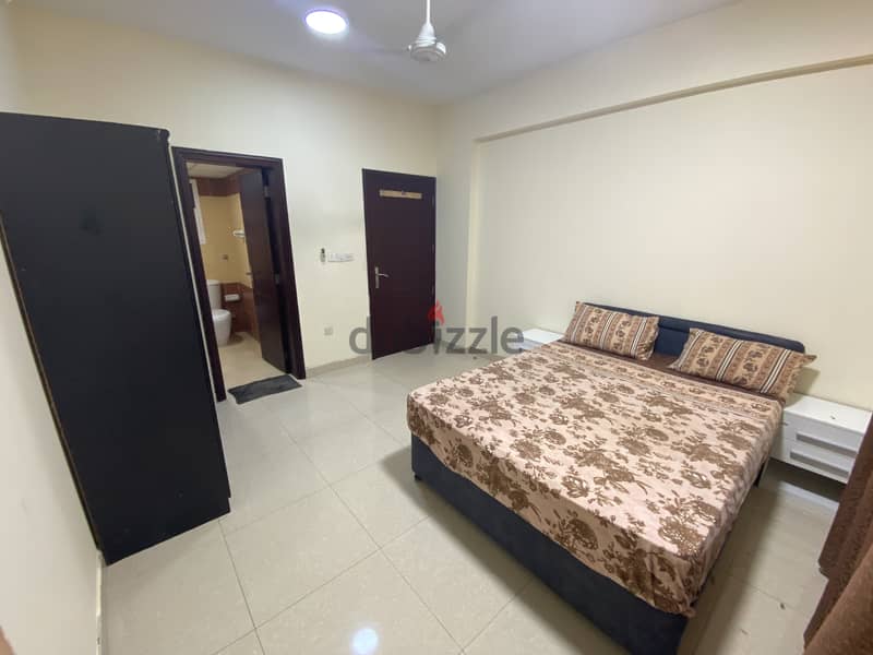 Fully Furnished Spacious room with attached bathroom in Al Ghubrah 1