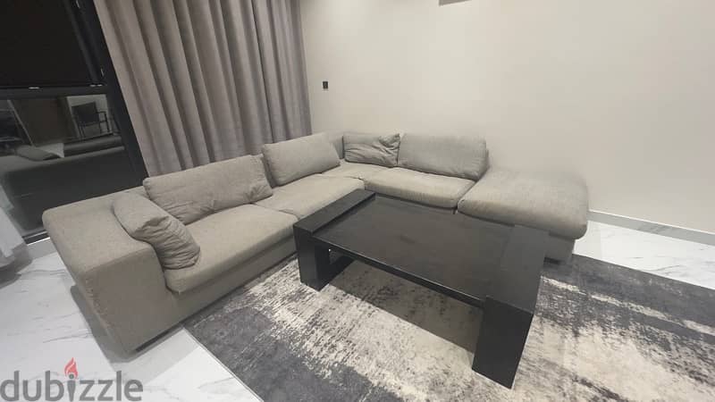 L shape sofa and table 0