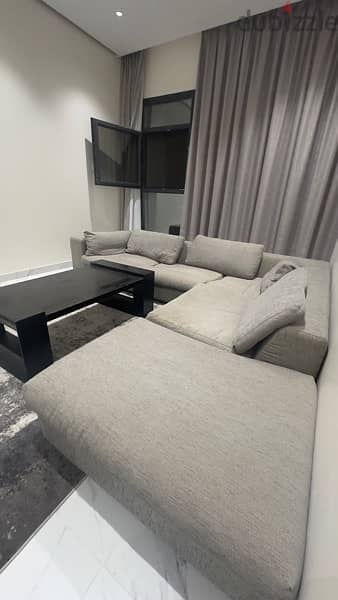 L shape sofa and table 1