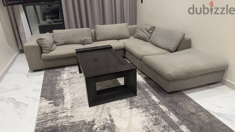 L shape sofa and table 3