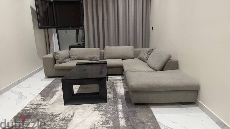 L shape sofa and table 4