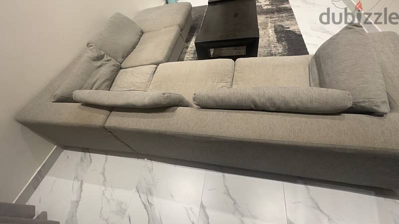 L shape sofa and table 5