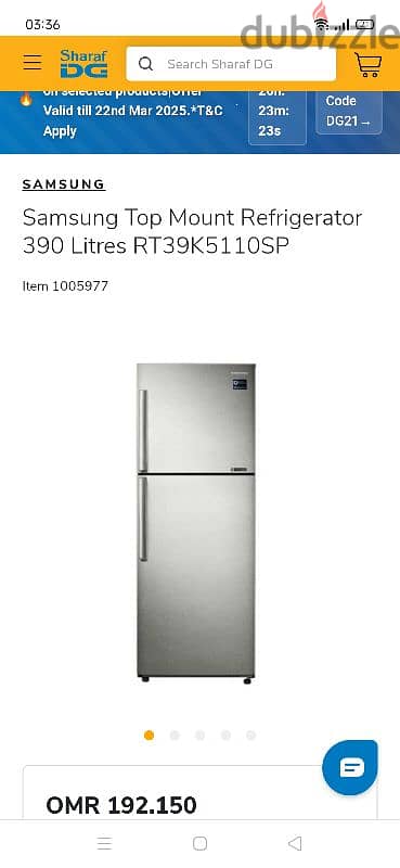 fridge Samsung 399ltrs 6