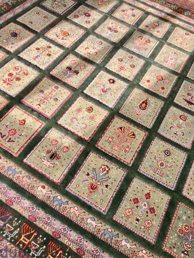 Vintage one-of-a-Kind Handmade Iranian Carpet with Intricate Motifs