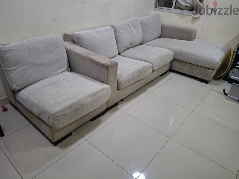 Sofa Set L Shape -Light Beige colour 97673251 3