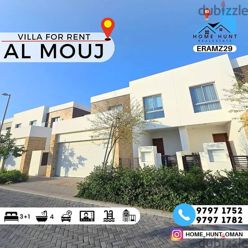 AL MOUJ | WONDERFUL 3+1 BR LAKE VIEW VILLA FOR RENT (UNFURNISHED) 0