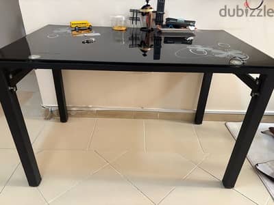 Glass Top Dining table 4 seater