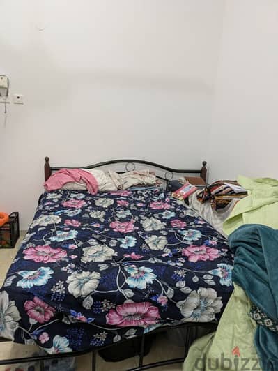 Metal Bed with mattress king size