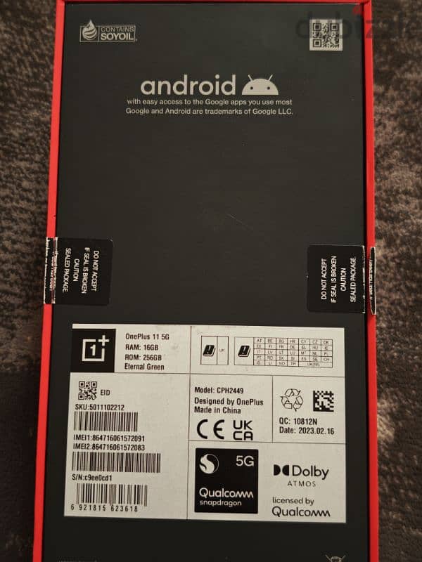 OnePlus 11 256gb 16gb for sale or exchange 6