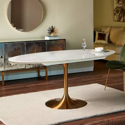 Janus 6-Seater Marble Top Dining Table (Un-used condition)