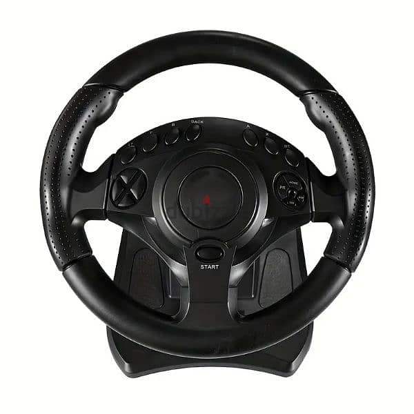 game steering wheel with pull rod and pedal 7in, supports PS4/PS3/XBOX 1