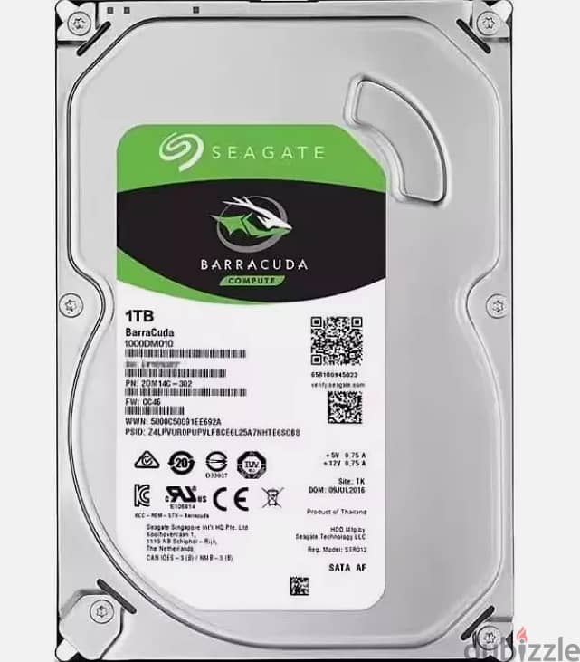 SEAGATE 1TB SATA 3.5" Hard Drive 0