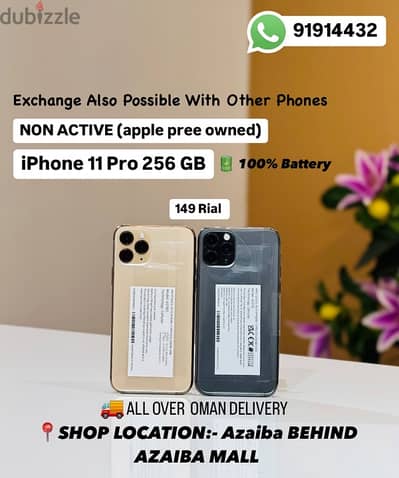 iPhone  11 pro non active  apple pre owned device