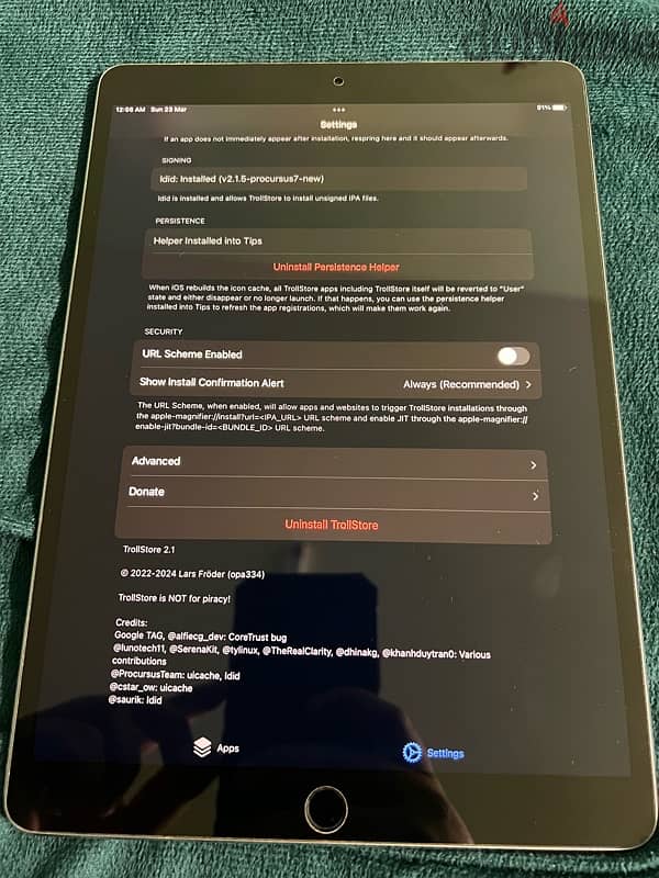 Apple iPad pro 10.5 ios 15.4. 1 استخدام شخصي 2