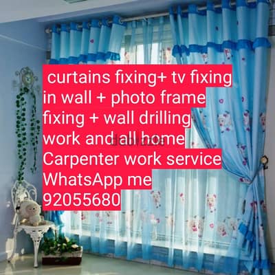 curtain/TV/photo fix in wall/IKEA fix,carpenter work/drilling work/etc