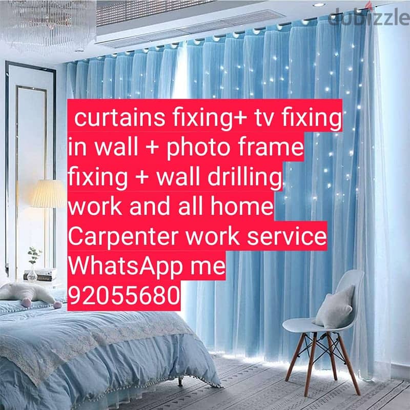 curtain/TV/photo fix in wall/IKEA fix,carpenter work/drilling work/etc 4